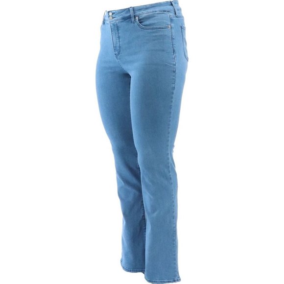 NWT NYDJ MARILYN STRAIGHT-LEG JEANS DOUBLE BUTTON MINA MINA 22WP (WOMEN PETITE) - Picture 2 of 13